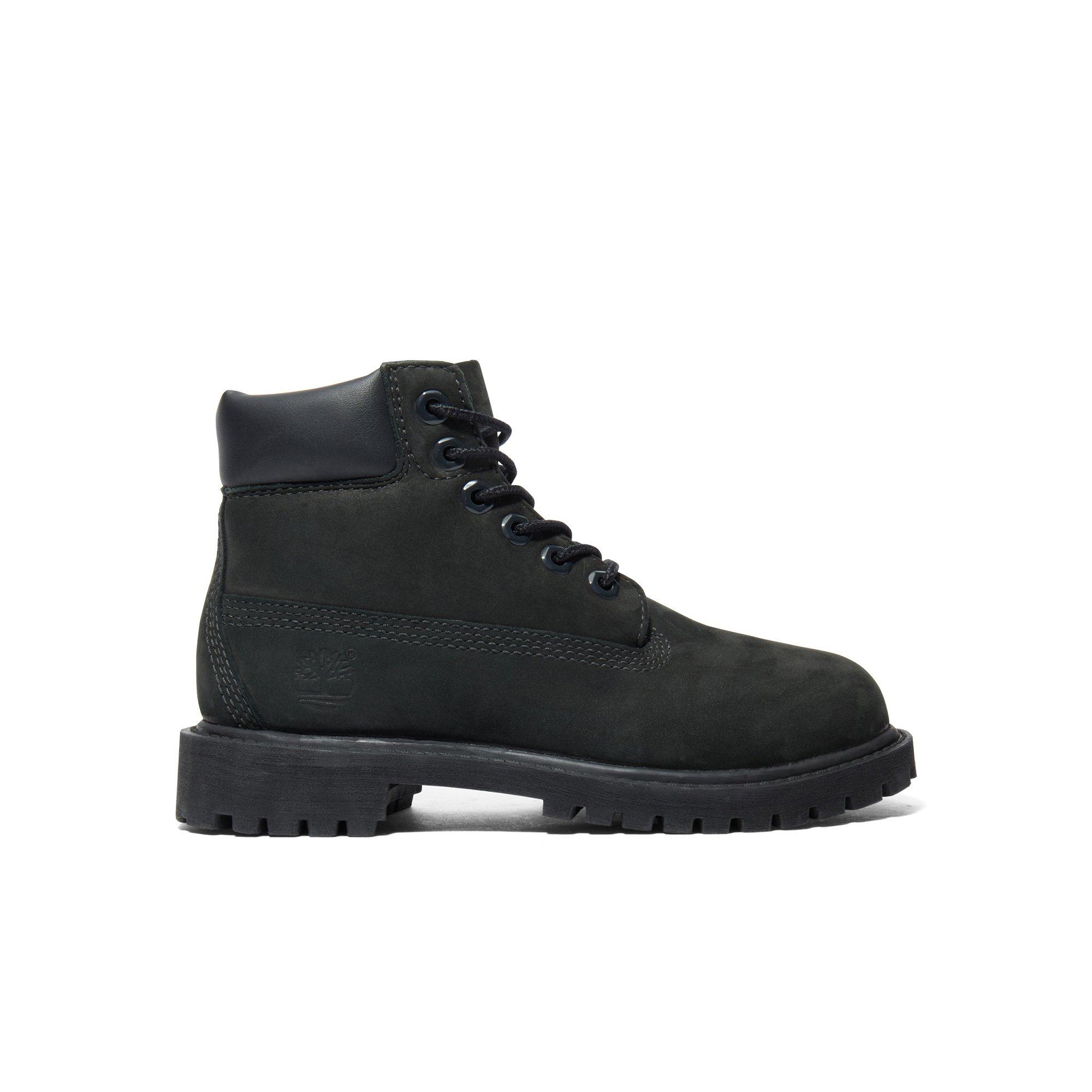 Timberland 6-Inch Premium "Black Nubuck" Preschool Kids' Boot